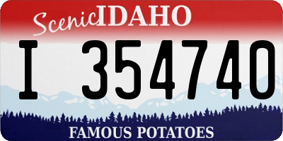 ID license plate I354740