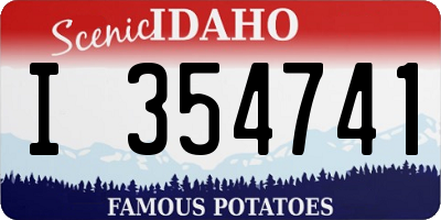 ID license plate I354741