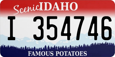 ID license plate I354746