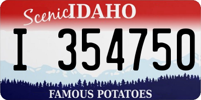 ID license plate I354750