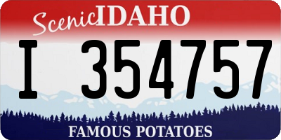 ID license plate I354757