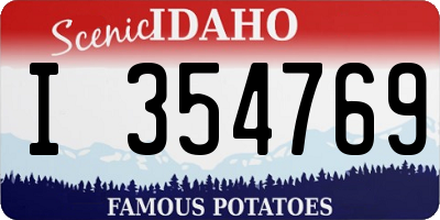 ID license plate I354769