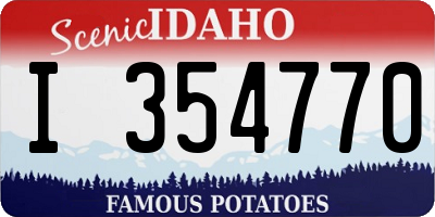 ID license plate I354770