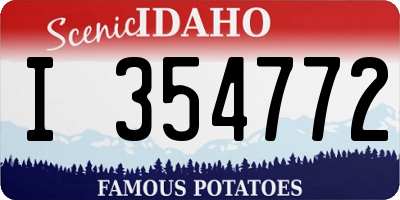 ID license plate I354772