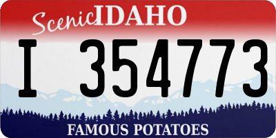 ID license plate I354773