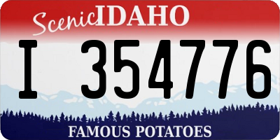 ID license plate I354776