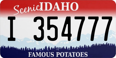 ID license plate I354777