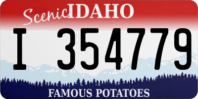 ID license plate I354779