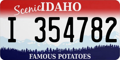 ID license plate I354782