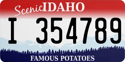 ID license plate I354789