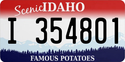 ID license plate I354801