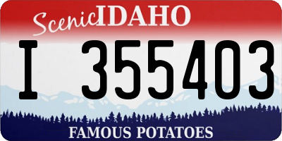 ID license plate I355403