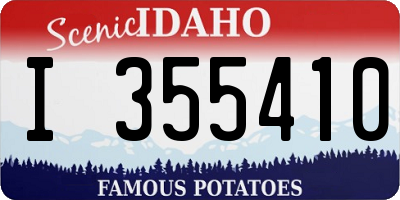 ID license plate I355410