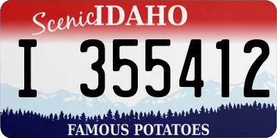 ID license plate I355412