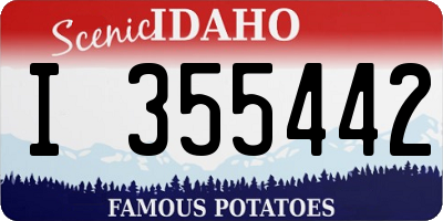 ID license plate I355442