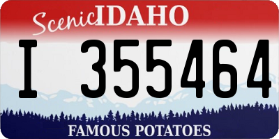 ID license plate I355464
