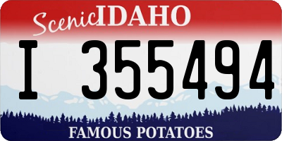 ID license plate I355494