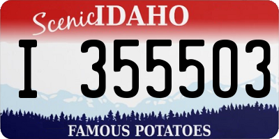 ID license plate I355503