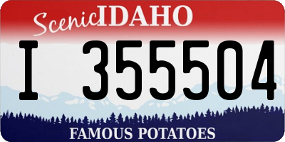 ID license plate I355504