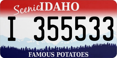 ID license plate I355533