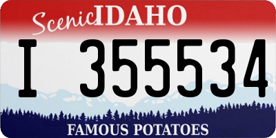 ID license plate I355534