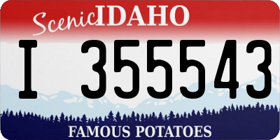 ID license plate I355543