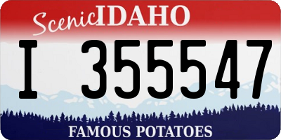 ID license plate I355547