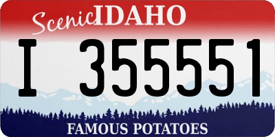 ID license plate I355551