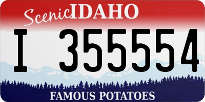 ID license plate I355554