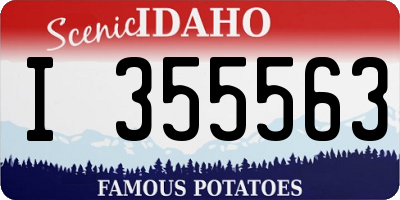 ID license plate I355563