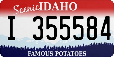ID license plate I355584