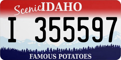ID license plate I355597