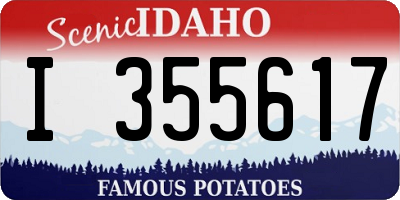 ID license plate I355617