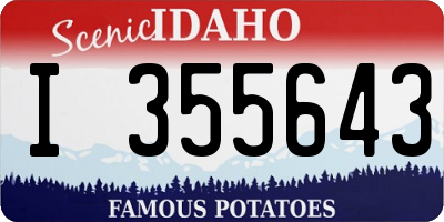 ID license plate I355643