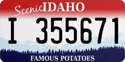 ID license plate I355671