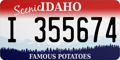 ID license plate I355674