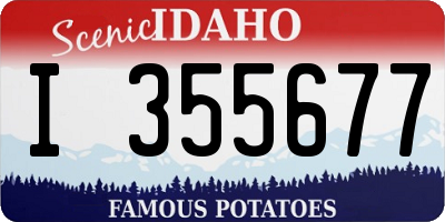 ID license plate I355677