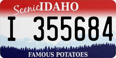 ID license plate I355684