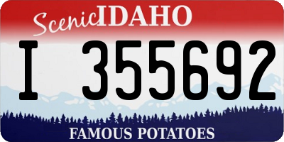 ID license plate I355692