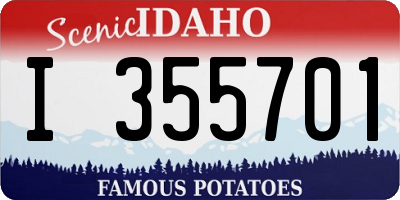 ID license plate I355701