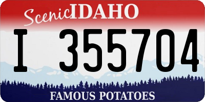 ID license plate I355704
