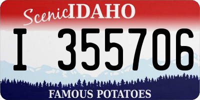 ID license plate I355706