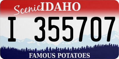 ID license plate I355707