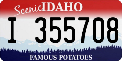 ID license plate I355708