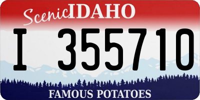 ID license plate I355710