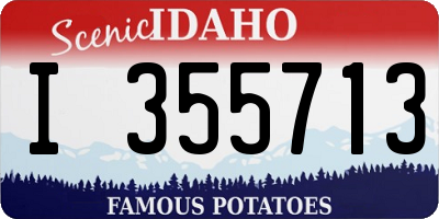 ID license plate I355713