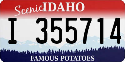 ID license plate I355714