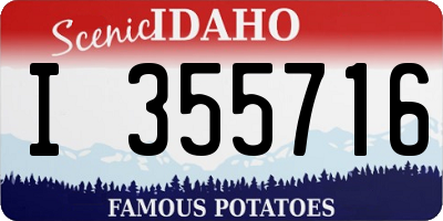 ID license plate I355716