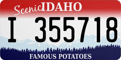 ID license plate I355718