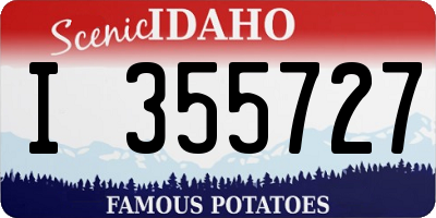 ID license plate I355727